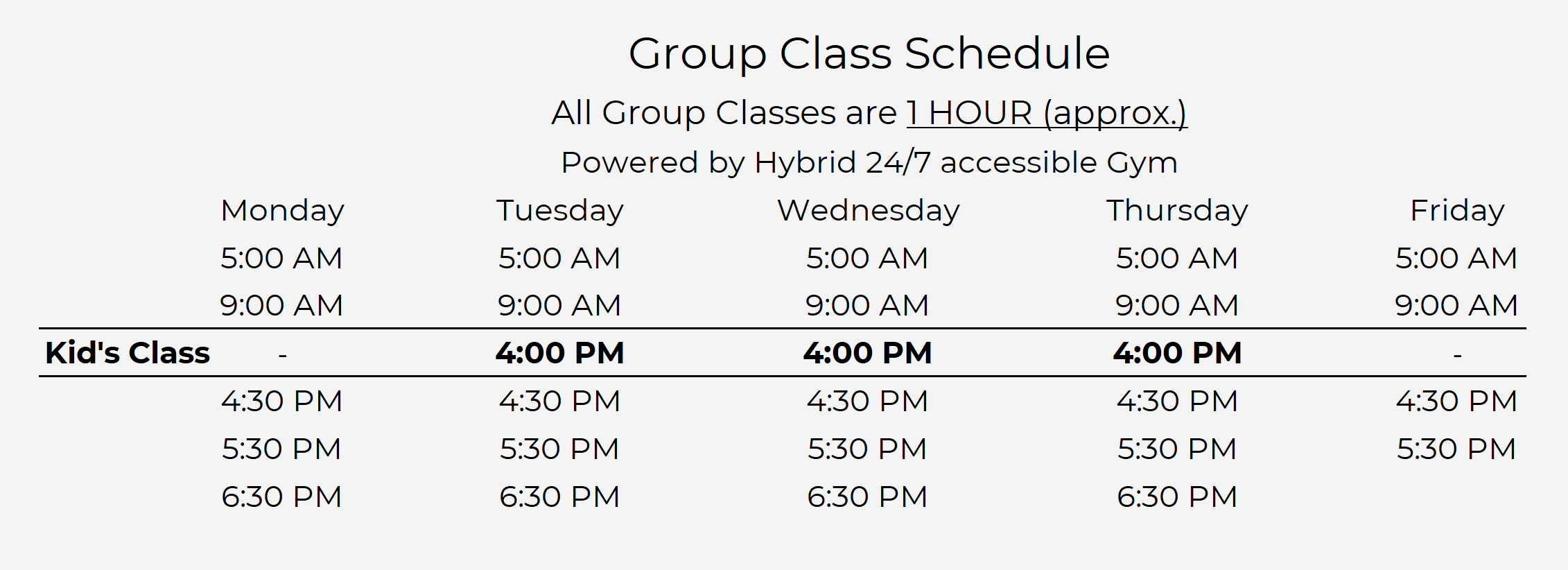 Hoka Hey Class Schedule March 10 2025